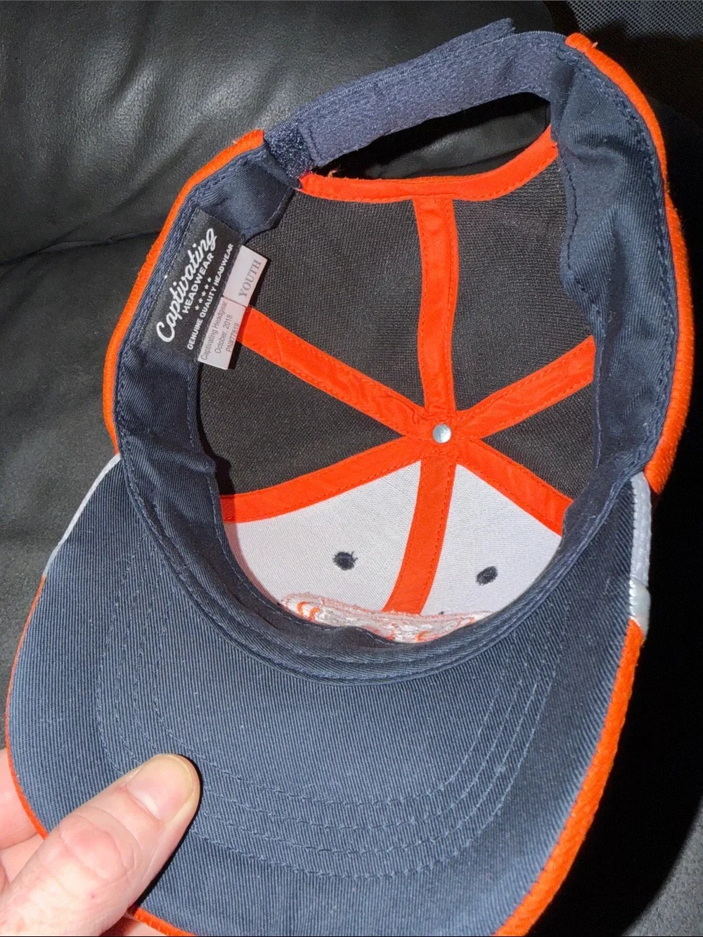 Youth Clemson tigers Kids Navy and Orange Baseball Cap with Tiger Logo